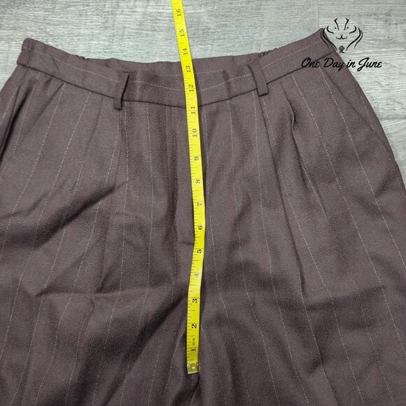 Chadwick's Petite Pin Striped Wool Pants Size 8P - Picture 4 of 6